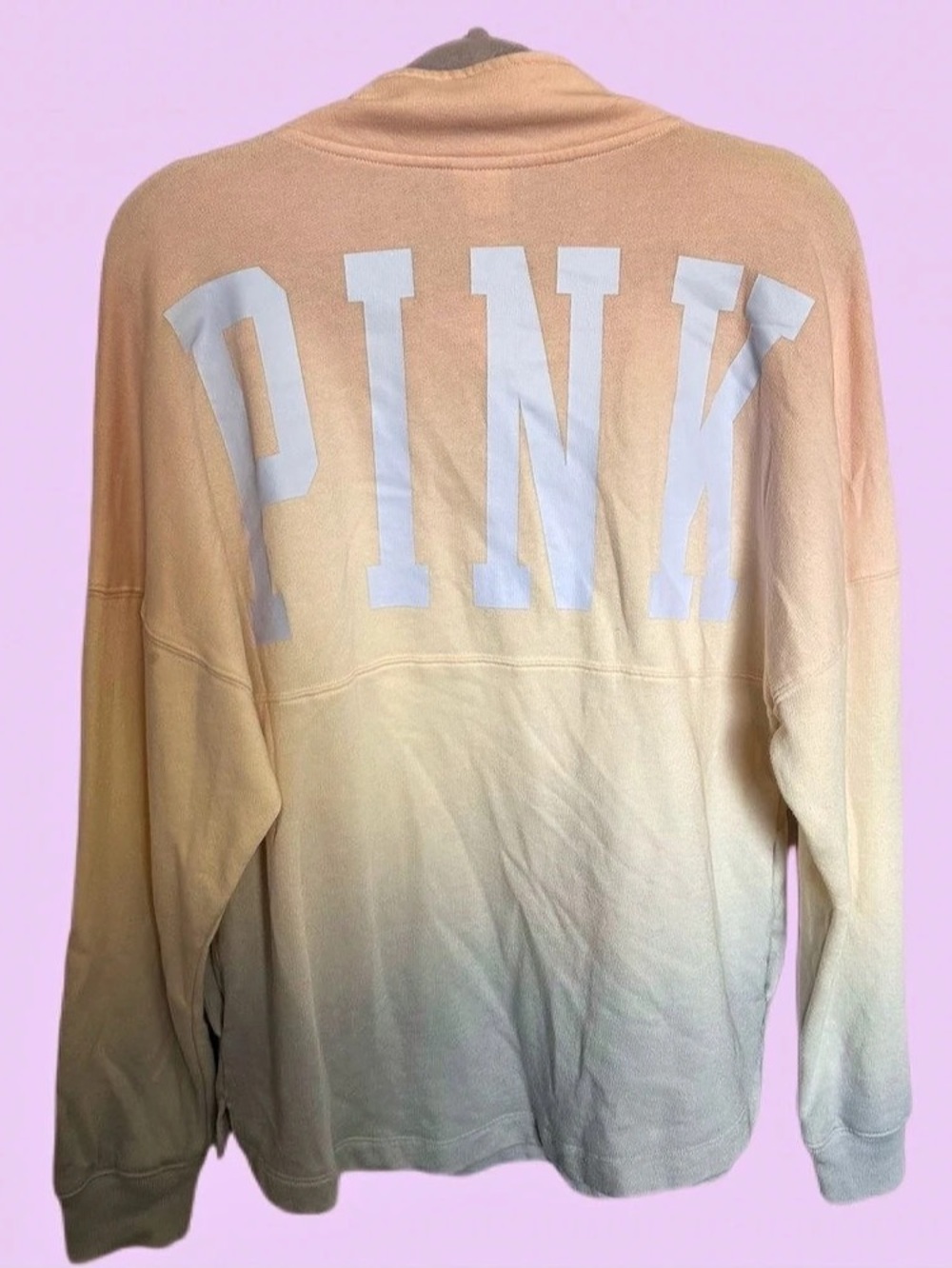 Victoria's Secret PINK Ombre Zip-Up Sweatshirt Size XS Like New